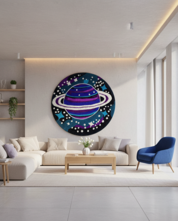 handmade tufted rug cosmos in living room