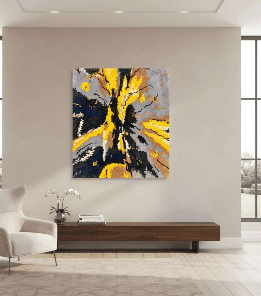 Handmade-tufted-rug-art-abstraction-wall