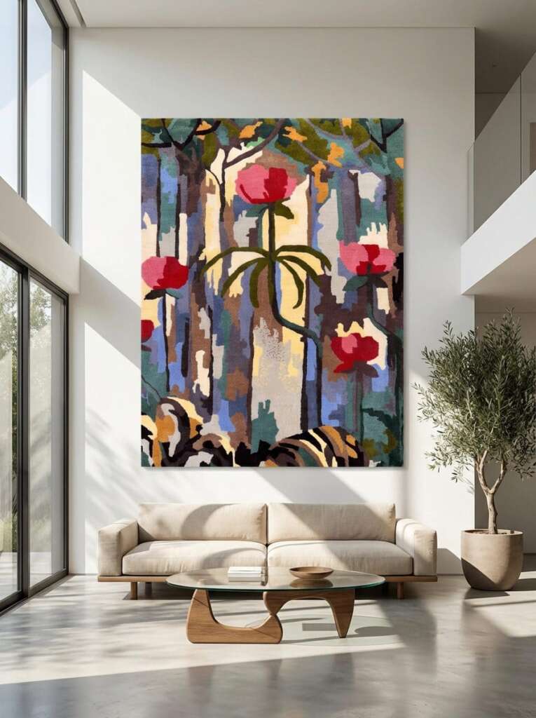 handmade-tufted-rug-Creation-IX-–-Inspired-by-M.K.-Ciurlionis-in-interior-design